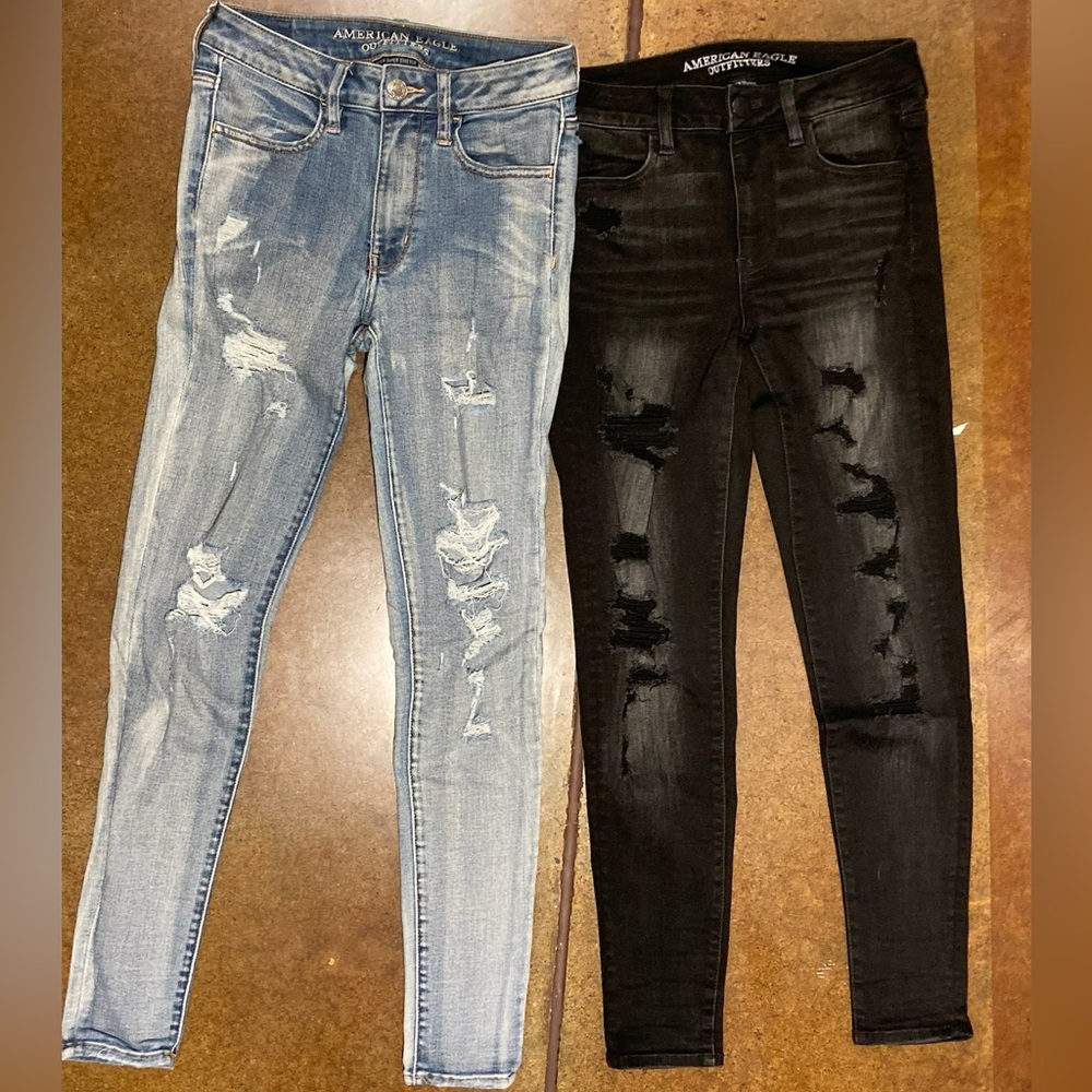 Bundle lot 2 pair American Eagle Jeggings size 4